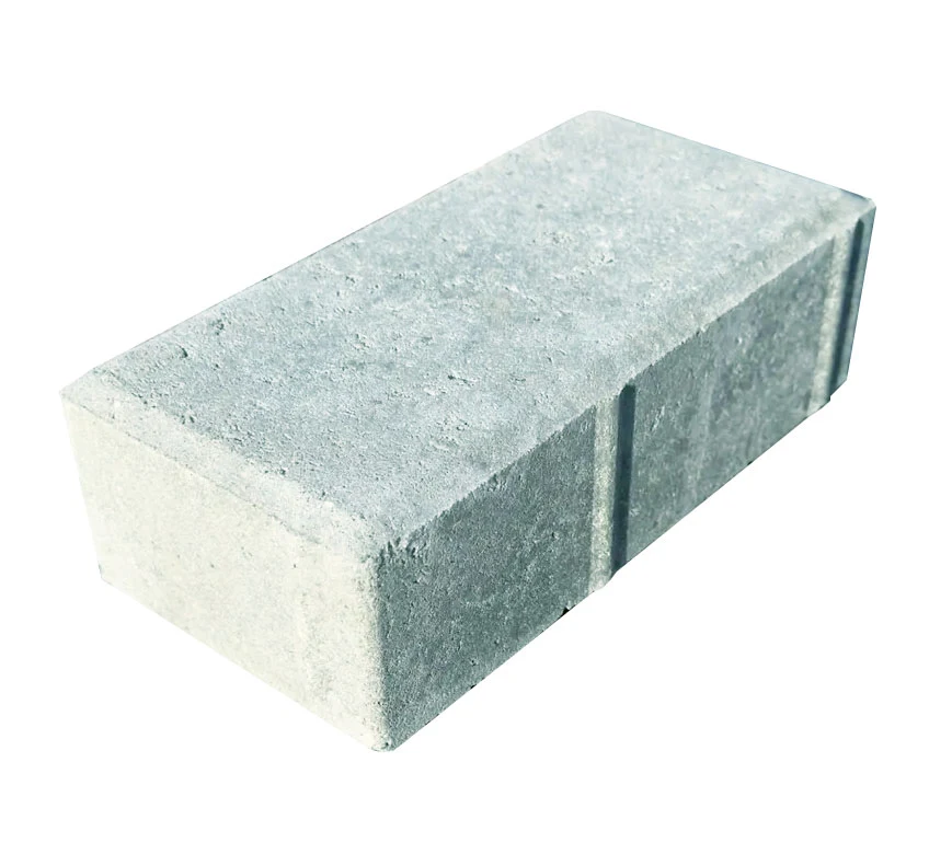 Брусчатка «Кирпич» 200x100x40 (1,73 кг.) серия Белый цемент (полный прокрас)