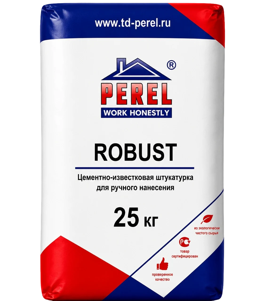 Perel Robust, 25 кг, цементная штукатурка для ручного нанесения