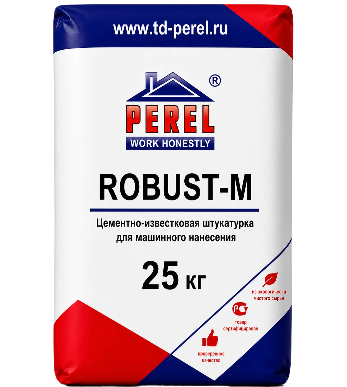 Perel Robust-M, 25 кг, цементная штукатурка для машинного нанесения