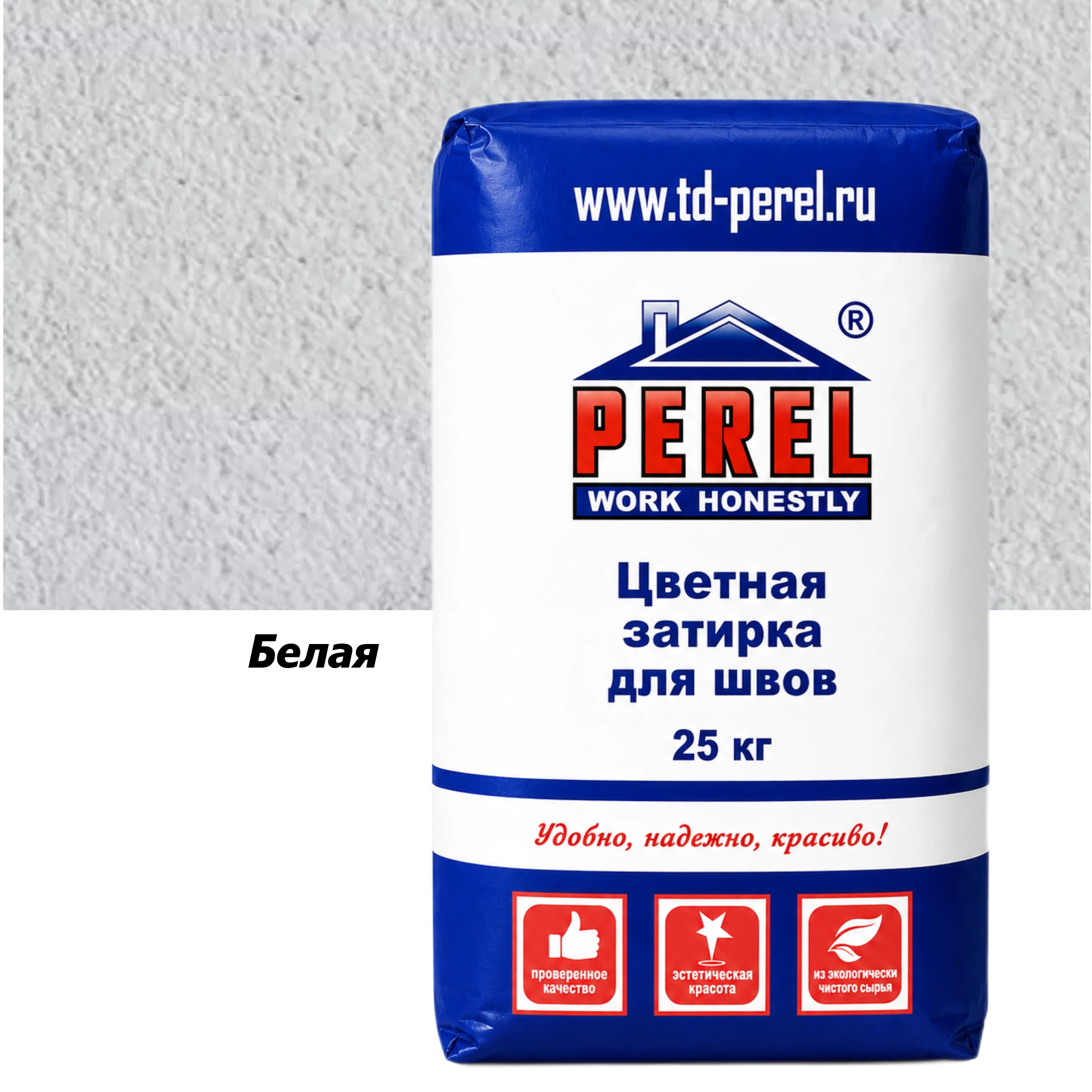 Белая затирочная смесь Perel RL 25 кг