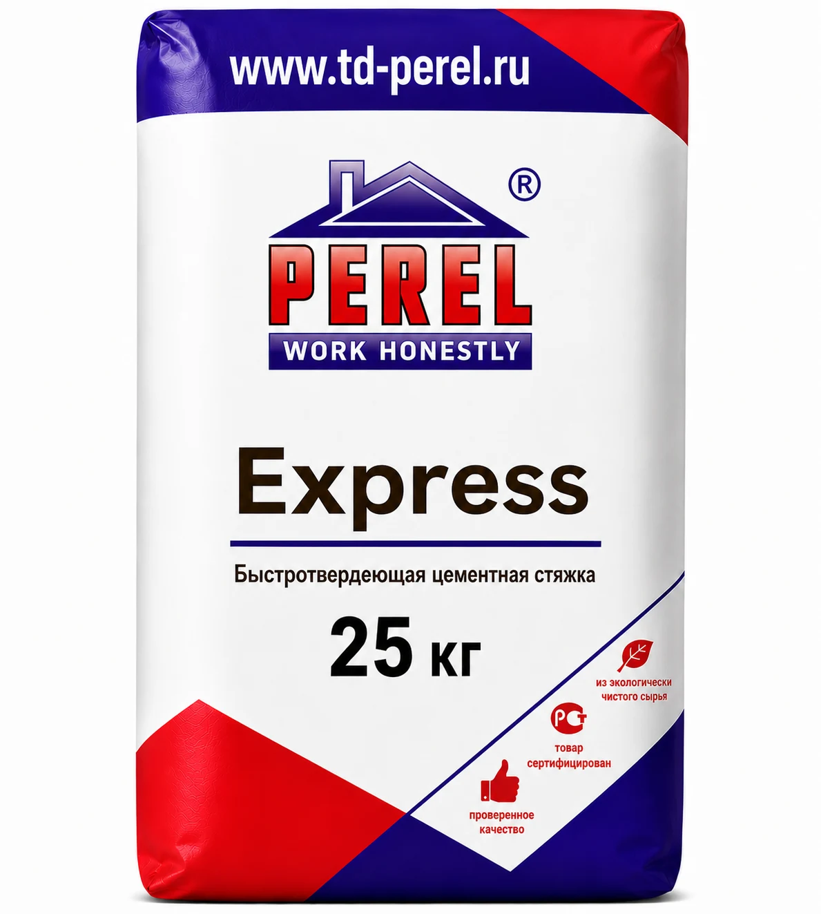 Perel Express, 25 кг, быстротвердеющая цементная стяжка