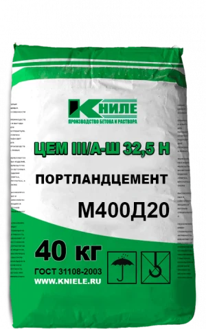 ЦЕМ III/А-Ш 32,5Н, (М400Д20)