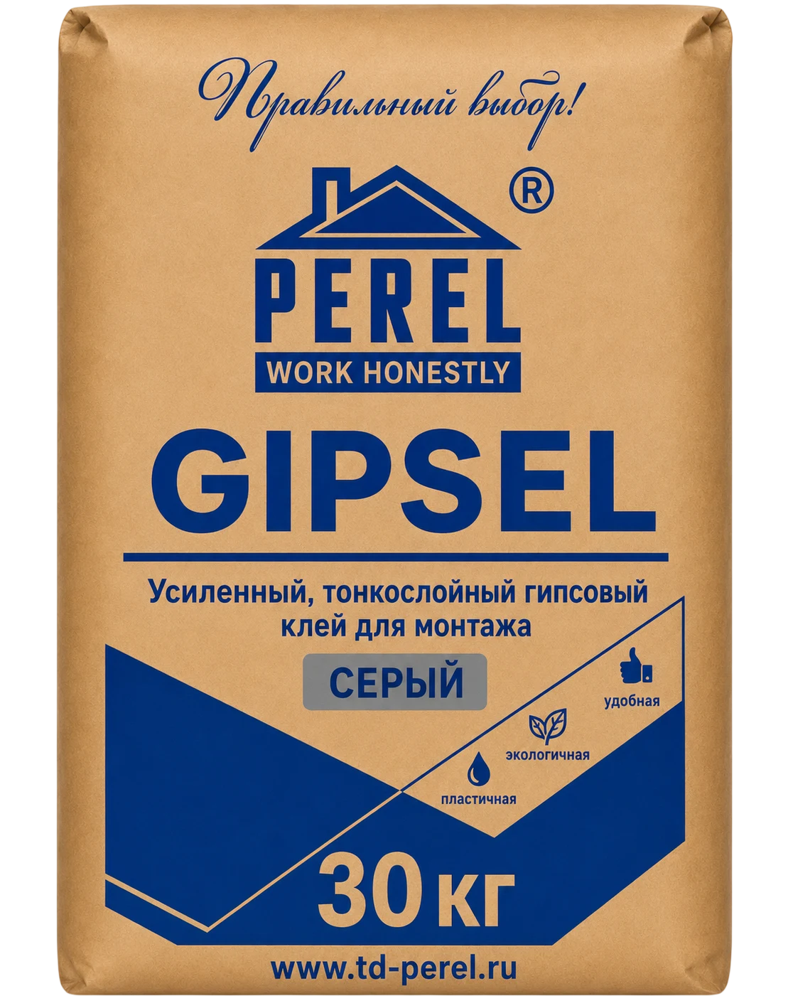 Perel Gipsel, 30 кг, серый, гипсовый клей